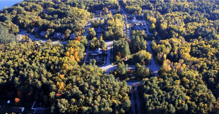 Aerial view of the Oak Ridge community
