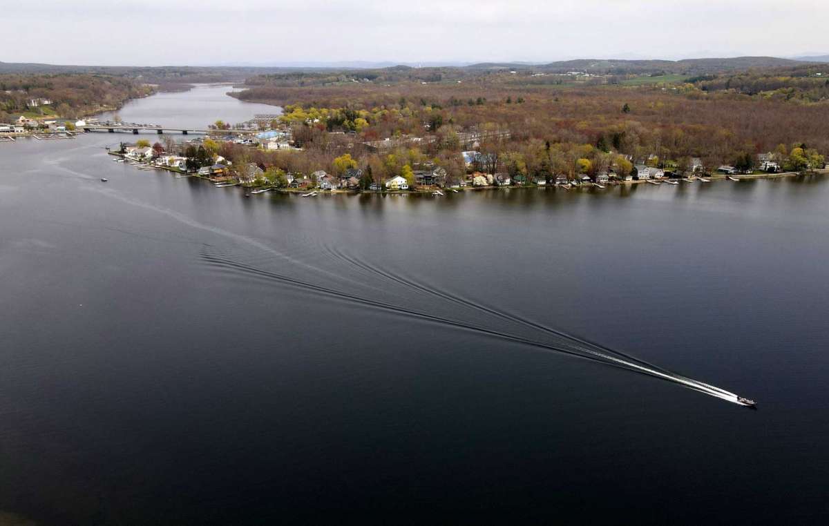 Aerial view of Saratoga Lake